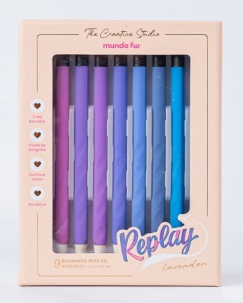 BOLIGRAFO FW REPLAY BORRABLES GEL LAVENDER BLISS x 9u