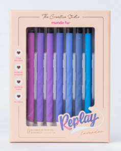 BOLIGRAFO FW REPLAY BORRABLES GEL LAVENDER BLISS x 9u