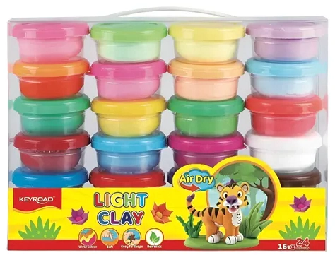 MASA KEYROAD LIVIANA 16grs SET x 24u COLORES BRILLANTES
