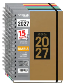 AGENDA PAPERLAND 2027 A5 DIARIAS 15 MESES C/E