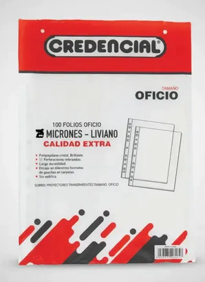 FOLIOS CREDENCIAL OF 25 MICRONES x 100u STANDARD
