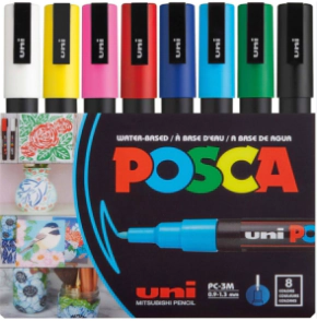 MARCADOR POSCA PC-3M 0.9-1.3mm PTA MEDIA x 8u