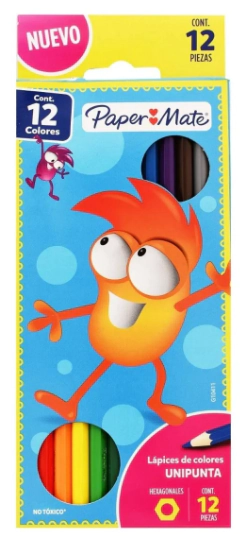 LAPICES COLOR PAPER MATE x 12u HEXAGONAL