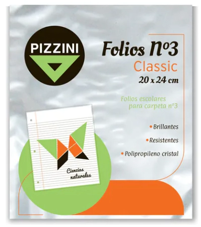 FOLIOS PIZZINI ESCOLAR x 100u
