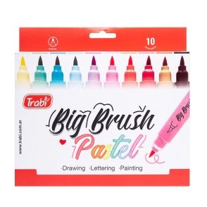 MARCADOR TRABI PINCEL BIG BRUSH PASTEL x 10u SURT