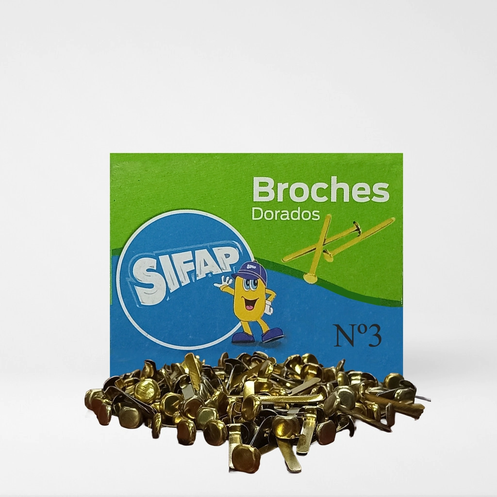 BROCHES DORADOS SIFAP N*7 x 100u x 30mm