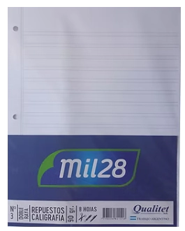 REPUESTO MIL28 N�3 CALIGRAFIA x 8hjs