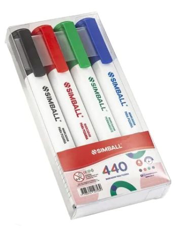 MARCADOR SIMBALL 440 PIZARRA SET x 4u SURT.