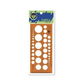 PLANTILLA PIZZINI 5801 CIRCULOS DE 1 A 34mm DE DIAMETRO