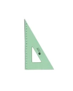 ESCUADRA PIZZINI 60* x 30cm VERDE TRANSPARENTE