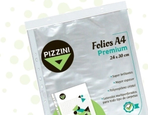 FOLIOS PIZZINI A4 PREMIUM 70MIC. x 50u