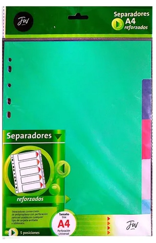 SEPARADOR FW A4 PP COMERCIAL