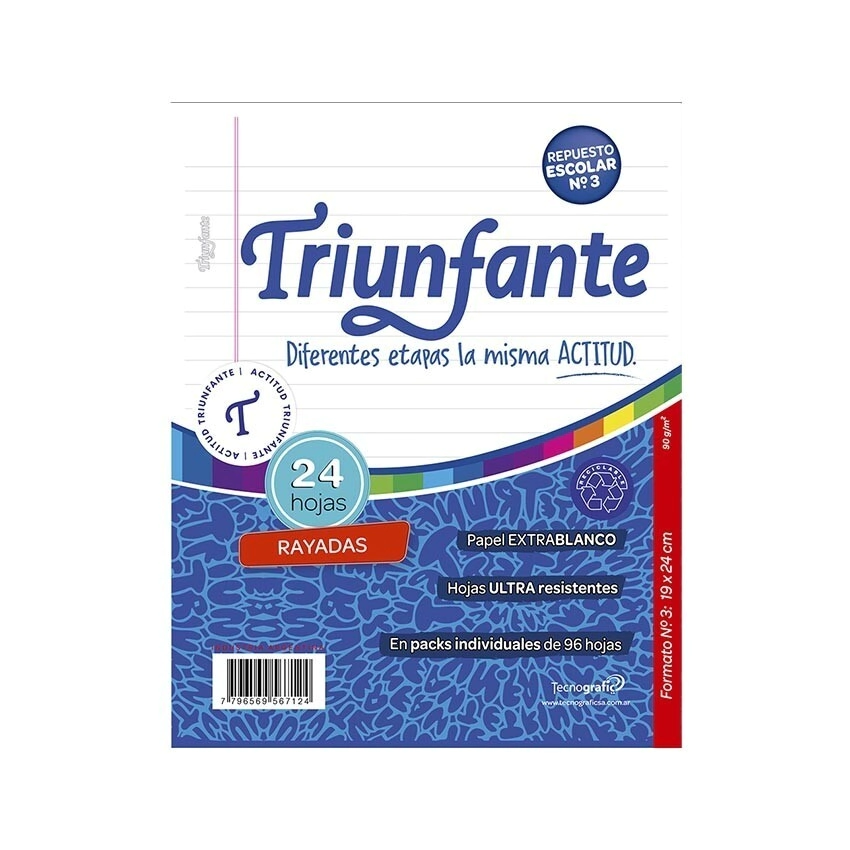 REPUESTO TRIUNFANTE N*3 x 24hjs RY