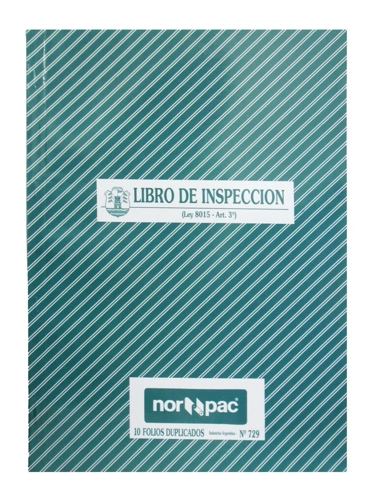 NOR PAC 729 LIBRO INSPECCION ( Ley 8015 )