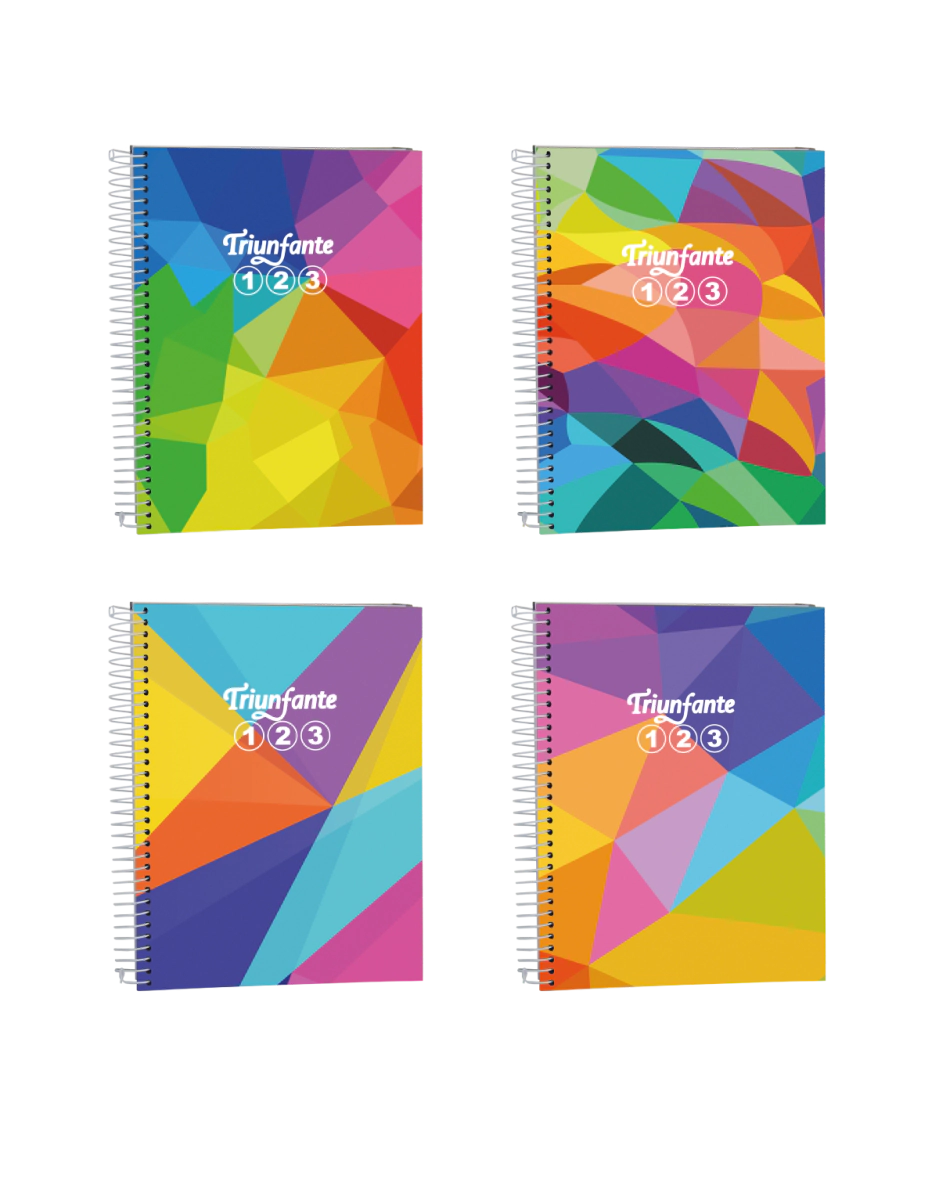 CUADERNO TRIUNFANTE 21x27 CALEIDOSCOPIO x 100hjs RY