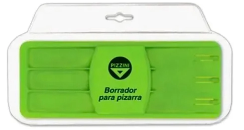 BORRADOR PIZZINI CON ESTUCHE PLASTICO TRANSPARENTE