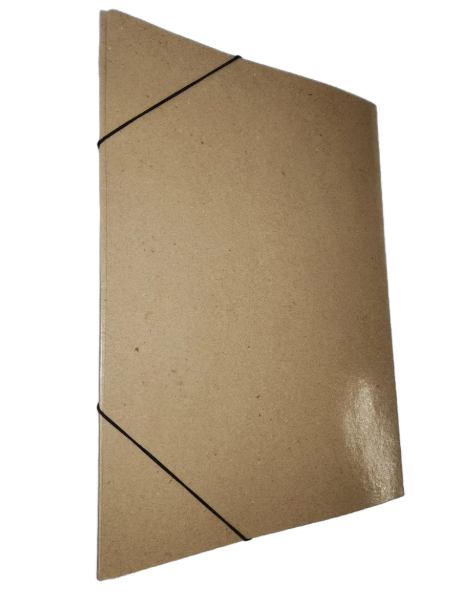 CARPETA PAPERLAND 3 SOLAP. C/ELAST. KRAFT 35x50cm