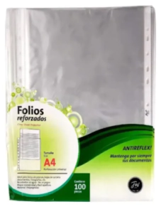 FOLIOS FW A4 PP REFORZADO x 100u