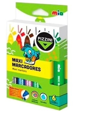 MARCADOR PIZZINI MAXI MARCADORES x 6u SURTIDO