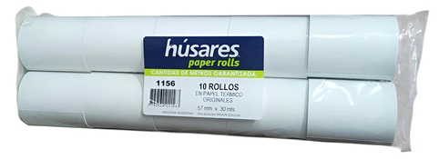 PAPEL P HUSARES TERMICO 57mm x 30mts x 10u