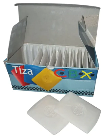 CBX TIZA MODISTA CHICA 10x10 x 10u BLANCO