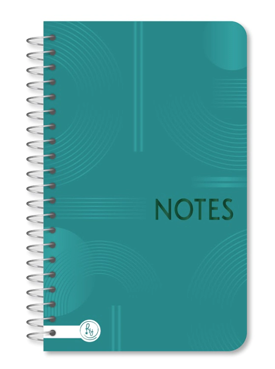 ANOTADOR RY 9.5x16cm MIX CELESTE x 80hjs RY