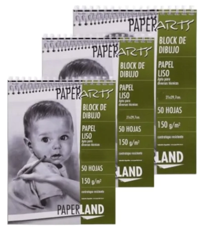 BLOCK PAPERLAND DIBUJO A6 15Ogrs x 50hjs