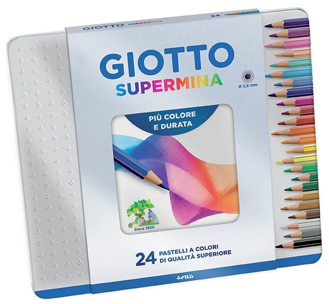 LAPICES COLOR GIOTTO SUPERMINA LATA x 24u