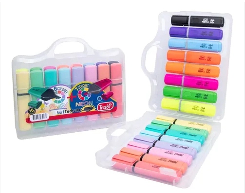 RESALTADOR TRABI TEXTING VALIJA  PASTEL + NEON X 16 SURT